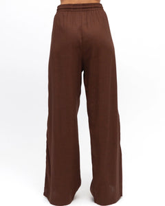 Side Stripe Track Pants - Chocolate