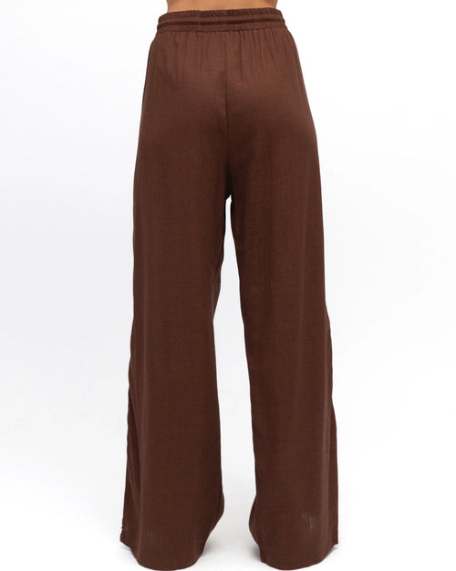 Side Stripe Track Pants - Chocolate