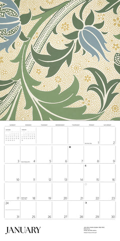 Wall Calendar 2027 - William Morris