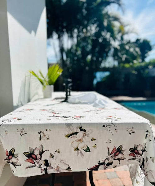Magnolia Cotton/Linen Tablecloth - 149x350