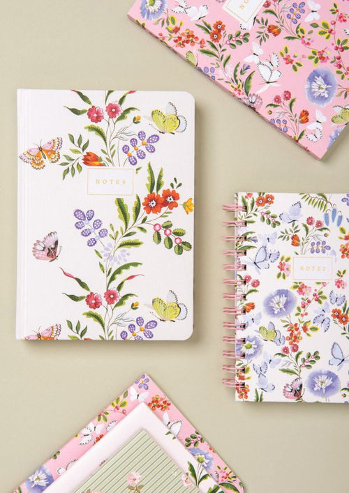 Cath Kidston A5 Notebook - Cream Butterflies
