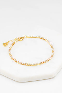 Isla Tennis Bracelet - Gold