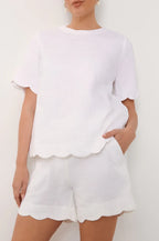 Arden Scalloped Hem Top