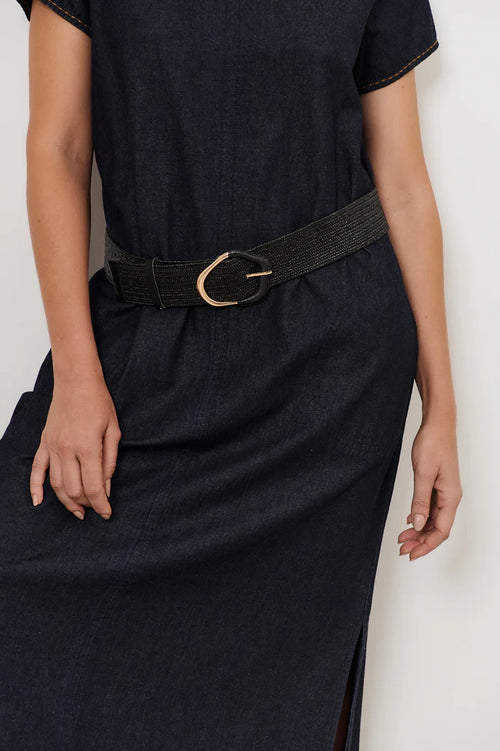 Wrapped Buckle Stretch Belt