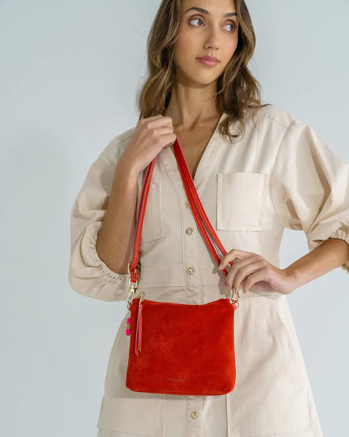 Alexis Crossbody - Red Suede