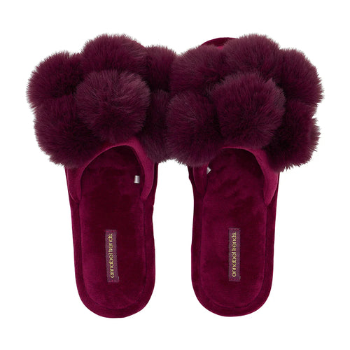 Pom Pom Slipper - Mulberry