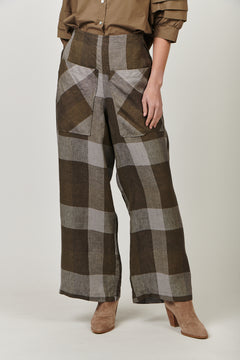 Linen Pants - Breen Plaid