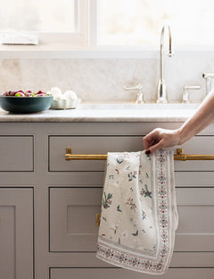 Heirloom Christmas Holly Tea Towel