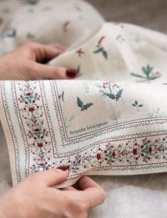 Heirloom Christmas Holly Tea Towel