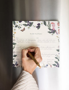 Magnetic Meal Planner Notepad - Cockatoo