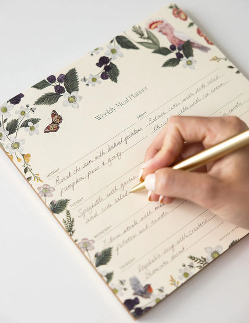 Magnetic Meal Planner Notepad - Cockatoo