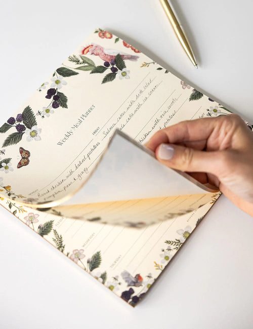 Magnetic Meal Planner Notepad - Cockatoo