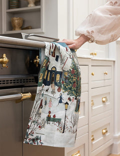Christmas Village Tea Towel