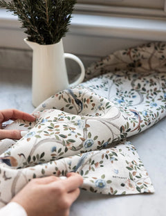 Linen Tea Towel - Camellia Tree