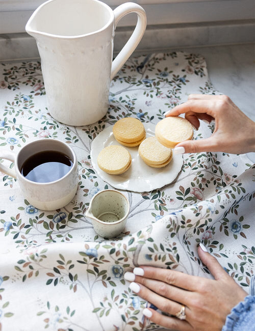 Linen Tea Towel - Camellia Tree