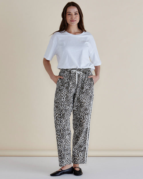 Quinn Cotton Jogger - Leopard
