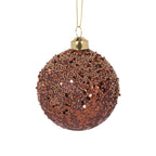 Chocolate speckled beaded bauble