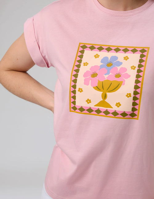 Cuff Tee Jardin Tile - Mauve