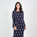 Stella Slouch Tee Sleeved - Navy Diamond