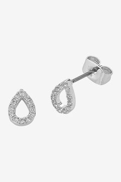 Petite Diamond Earring - Silver