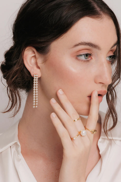 Garland Gold Pearl earrings