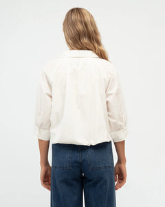 Bubble Hem Shirt - White