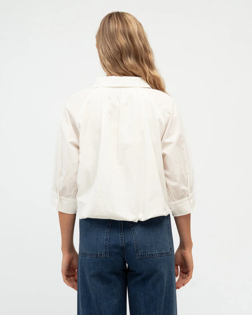 Bubble Hem Shirt - White