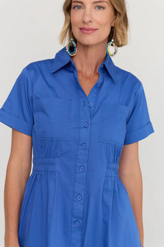 Kalinda Dress - Oxford Blue