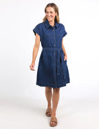 Everleigh Denim Dress - Dark Blue