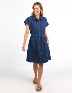 Everleigh Denim Dress - Dark Blue
