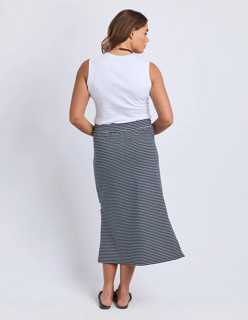 Travel Skirt - Navy Stripe