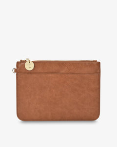 Flat Pouch - Tan Pebble