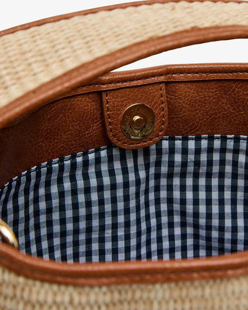 Linton Crossbody - Tan Weave