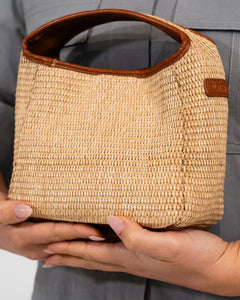 Linton Crossbody - Tan Weave