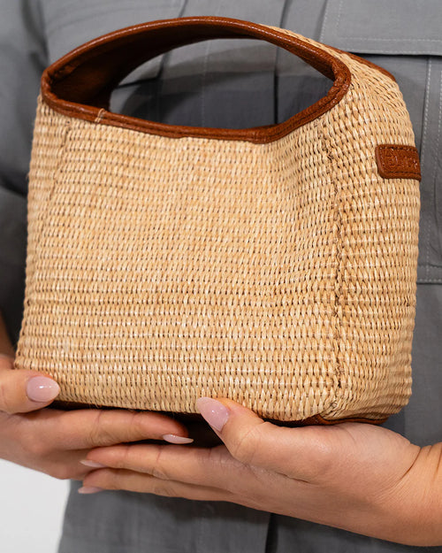 Linton Crossbody - Tan Weave