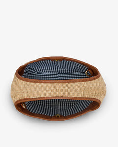 Linton Crossbody Large - Tan Weave