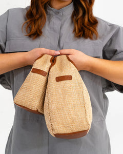 Linton Crossbody - Tan Weave