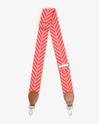 Accent Strap - Tan/Coral/Red/Chevron