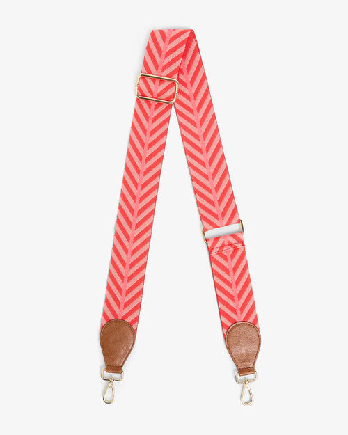 Accent Strap - Tan/Coral/Red/Chevron