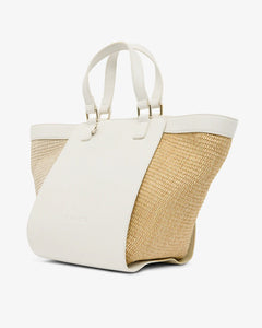 Carnegie Tote - Chalk/Natural Weave