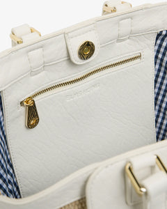 Carnegie Tote - Chalk/Natural Weave