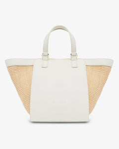 Carnegie Tote - Chalk/Natural Weave