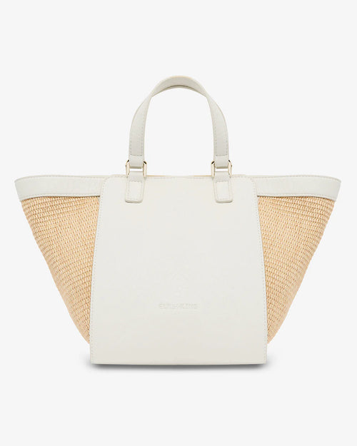 Carnegie Tote - Chalk/Natural Weave
