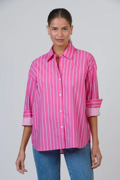 Boyfriend Shirt - Rayure Frambroise