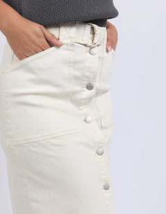 Ace Denim Skirt - Ecru