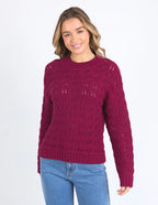 Carter Knit - Beetroot Red