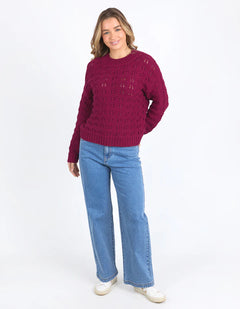 Carter Knit - Beetroot Red