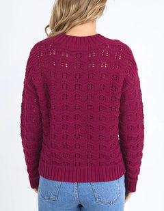 Carter Knit - Beetroot Red