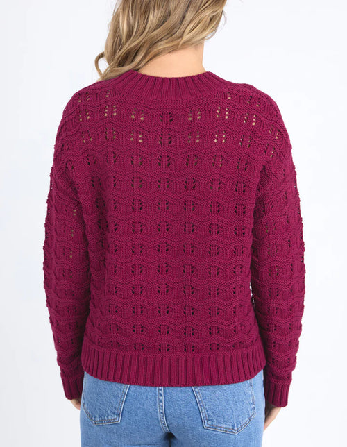 Carter Knit - Beetroot Red