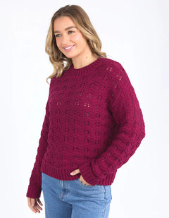 Carter Knit - Beetroot Red